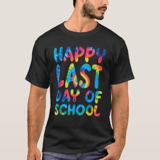 Camiseta Feliz Último Día De Escuela Maestro Estudiante Gra