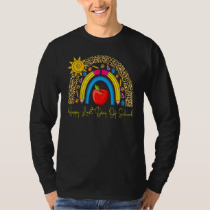 Camiseta Feliz Último Día De Escuela Maestro Estudiante Gra