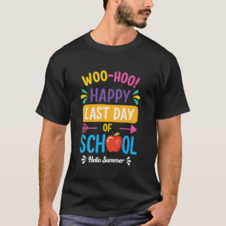 Camiseta Feliz último día de escuela Maestro Estudiante Gra