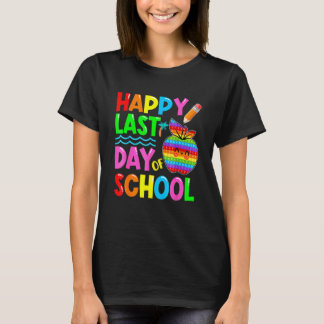 Camiseta Feliz Último Día De Escuela  Pop It Profesores Alu