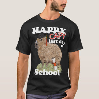 Camiseta Feliz último día de graduación de Capibara en la e