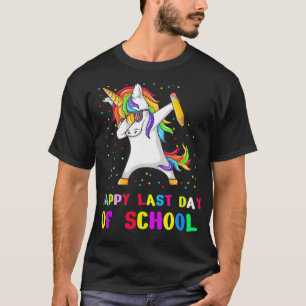 Camiseta Feliz Último Día De Graduación Escolar De Estudian