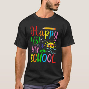 Camiseta Feliz Último Día De Graduación Escolar De Estudian