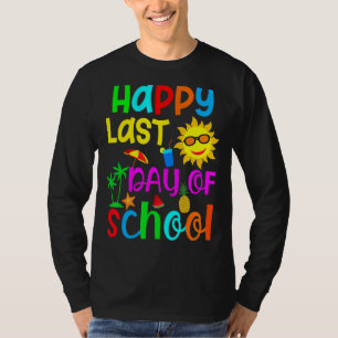Camiseta Feliz Último Día De Graduación Escolar De Estudian