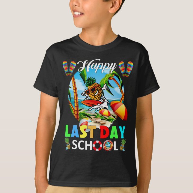 Camiseta Feliz Último Día De Graduación Escolar De Estudian (Anverso)