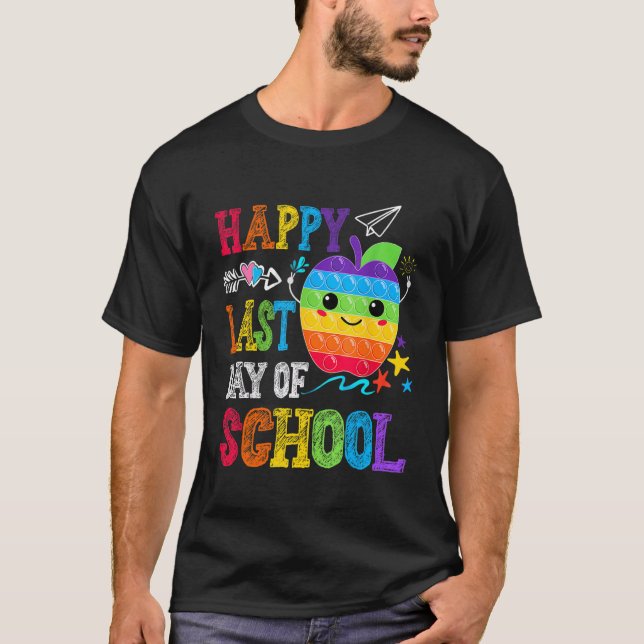 Camiseta Feliz Último Día De Graduación Escolar De Estudian (Anverso)