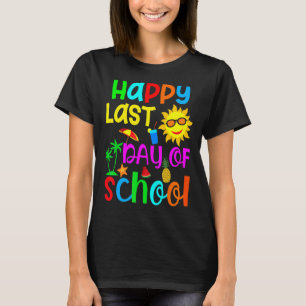 Camiseta Feliz Último Día De Graduación Escolar De Estudian