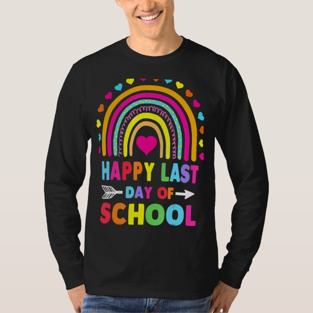 Camiseta Feliz Último Día De Graduación Escolar De Estudian (Anverso)