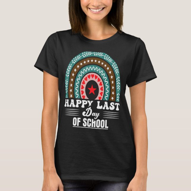 Camiseta Feliz Último Día De Graduación Escolar De Estudian (Anverso)