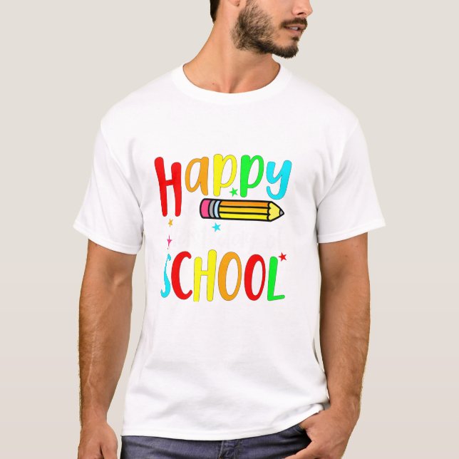 Camiseta Feliz Último Día De Graduación Escolar De Estudian (Anverso)