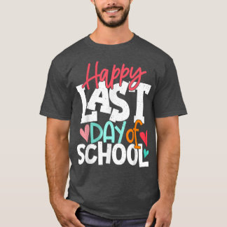 Camiseta Feliz Último Día De Graduación Escolar De Estudian