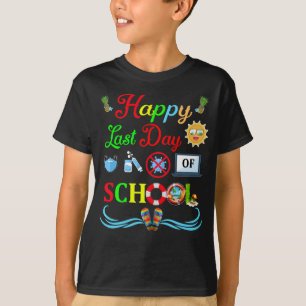 Camiseta Feliz Último Día De Graduación Escolar De Estudian