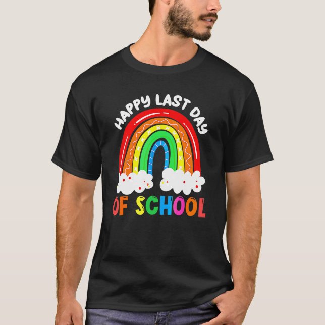Camiseta Feliz Último Día De Graduación Escolar De Estudian (Anverso)