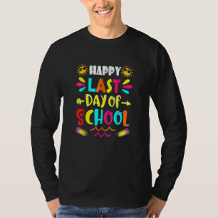 Camiseta Feliz Último Día De Graduación Escolar De Estudian