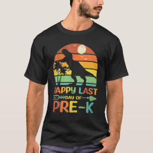 Camiseta Feliz Último Día De Graduación Preescolar Dinosaur