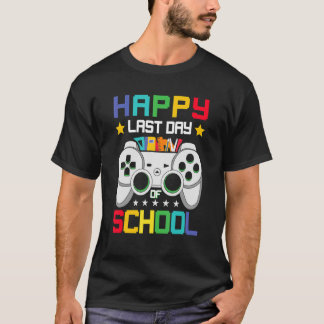 Camiseta Feliz Último Día De Juego Escolar Nivel Completado