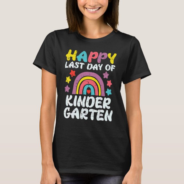 Camiseta Feliz último día de kindergarten niño profesor de  (Anverso)