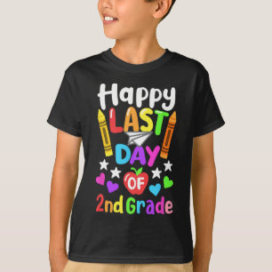 Camiseta Feliz Último Día De La Escuela 2º Grado De 2025 Ni