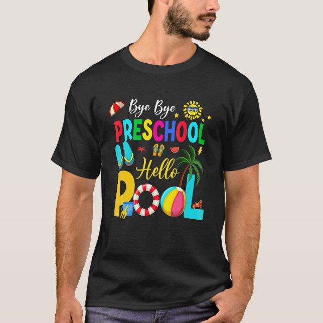 Camiseta Feliz Último Día De La Escuela Adiós Preescolar Ho (Anverso)