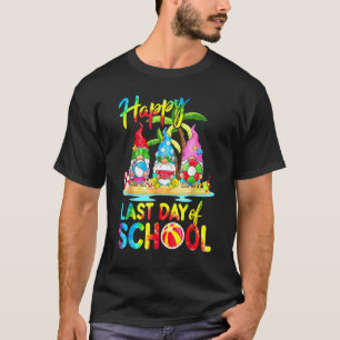 Camiseta Feliz Último Día De La Escuela Cute Gnome Tye Summ