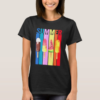 Camiseta Feliz Último Día De La Escuela Hola Helado De Vera