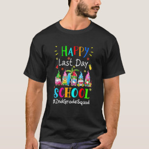 Camiseta Feliz Último Día De La Escuela Hola Verano Segundo