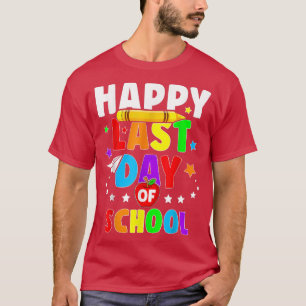 Camiseta Feliz Último Día De La Escuela Niños Chicas De App