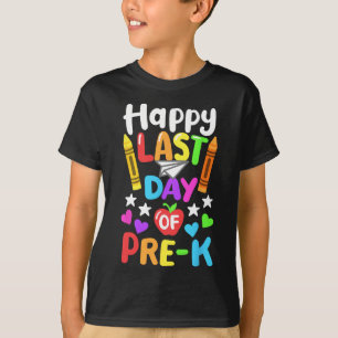 Camiseta Feliz Último Día De La Escuela Pre-k Cl De 2025 Ni