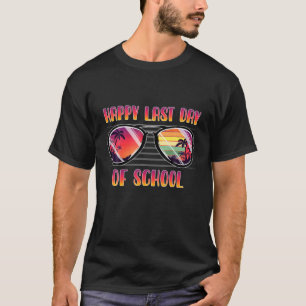 Camiseta Feliz Último Día De La Escuela Verano Vacaciones P