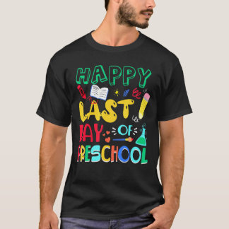 Camiseta Feliz Último Día De La Maestra De Preescolar Estud