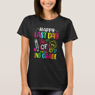 Camiseta Feliz Último Día De Maestra De 2do Grado Estudiant