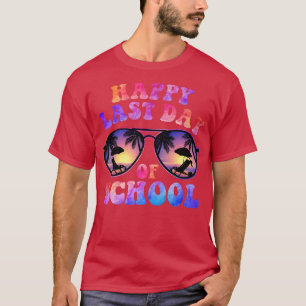Camiseta Feliz Último Día De Vacaciones Escolares Verano Té