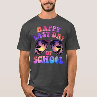 Camiseta Feliz Último Día De Vacaciones Escolares Verano Té