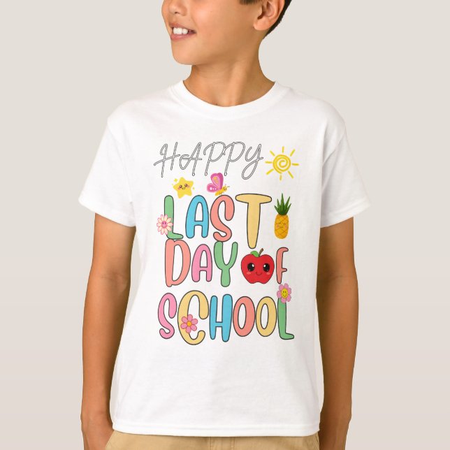 Camiseta Feliz Último Día Del Colegio (Anverso)