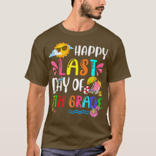 Camiseta Feliz Último Día Del Colegio Séptimo Grado Verano