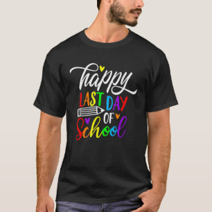 Camiseta Feliz último día escolar a los niños profesor univ