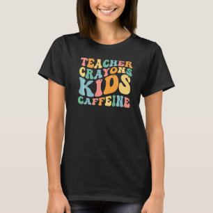Camiseta Feliz último día escolar de maestros Crayons a niñ