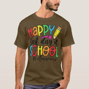 Camiseta Feliz último día escolar para los niños graduados