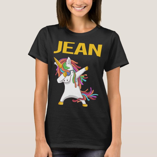 Camiseta Feliz Unicornio - Jean Name (Anverso)