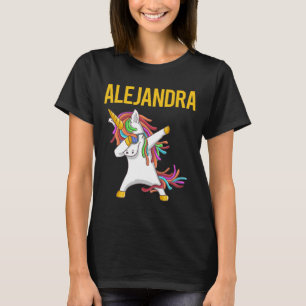 Camiseta Feliz unicornio - Nombre de Alejandra