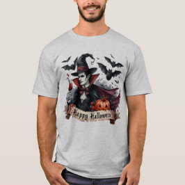 Camiseta Feliz vampiro de Halloween