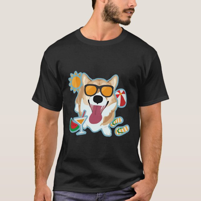 Camiseta Feliz verano de Corgi (Anverso)