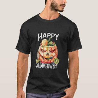 Camiseta Feliz verano Frutas de verano Jack o Lantern Hall