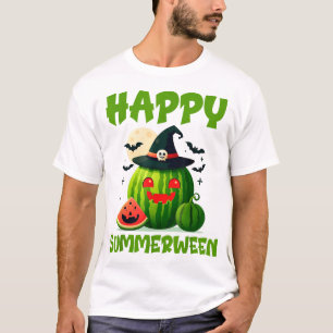 Camiseta Feliz verano sandía de verano Jack O Lantern