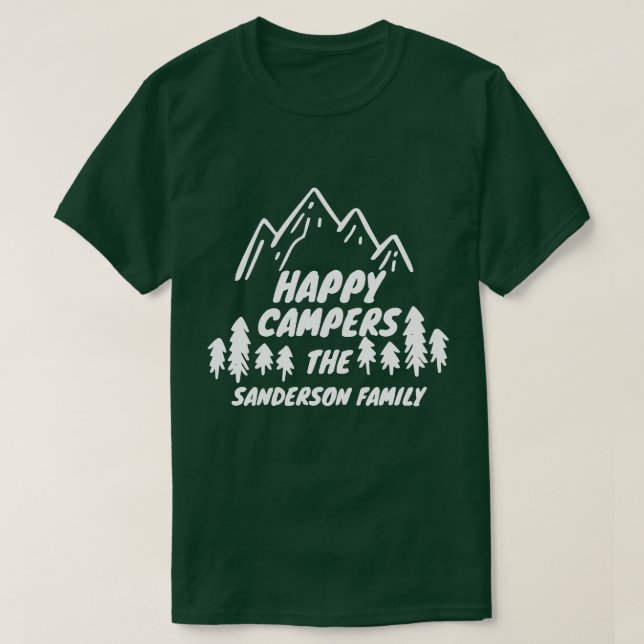 Camiseta Feliz viaje de campamento familiar (Diseño del anverso)