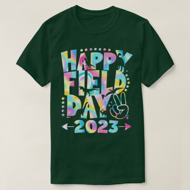 Camiseta Feliz viaje escolar de dinosaurios por Dye Dye (Diseño del anverso)