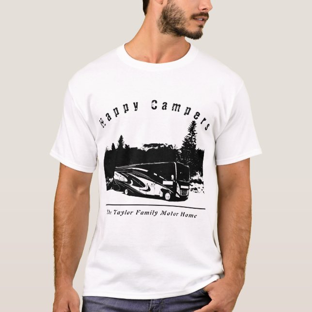 Camiseta Feliz viaje RV de Camper (Anverso)