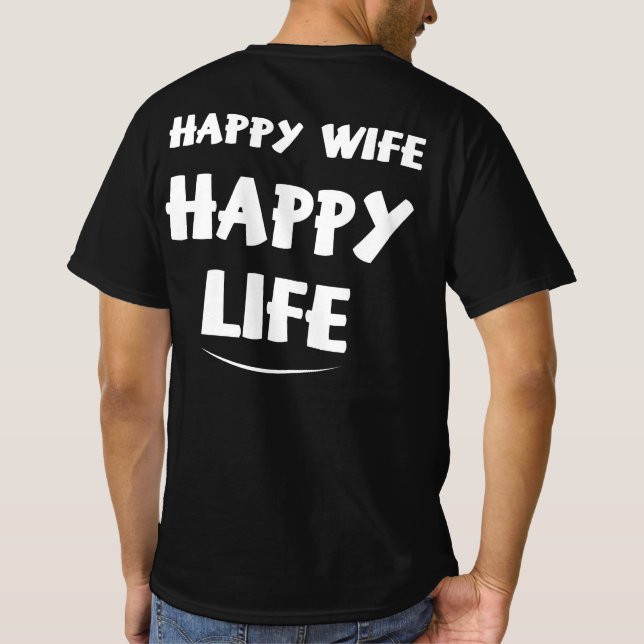 Camiseta Feliz vida a la esposa (Reverso)