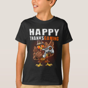 Camiseta Feliz videojuego de Acción de Gracias que devoró a