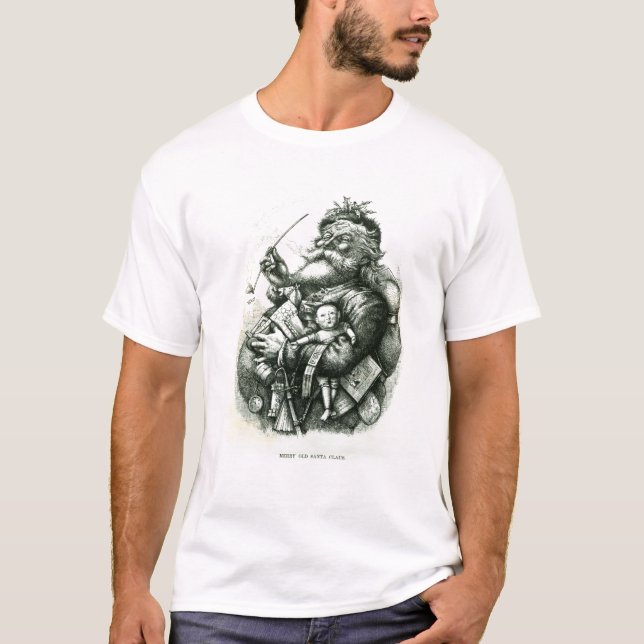 Camiseta Feliz viejo Papá Noel (Anverso)